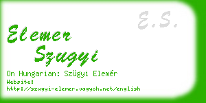 elemer szugyi business card